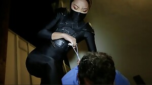 Horny Asian Nubile Female Ninja Fucks A Cop
